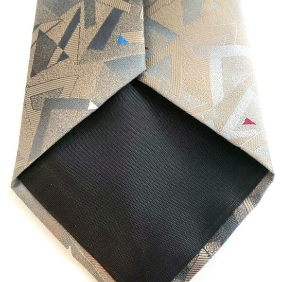 Vintage Wemlon Wash N Wear Tie Men 54 Long x 3.5 Wide Geometric Tie Work Office - Picture 3 of 7